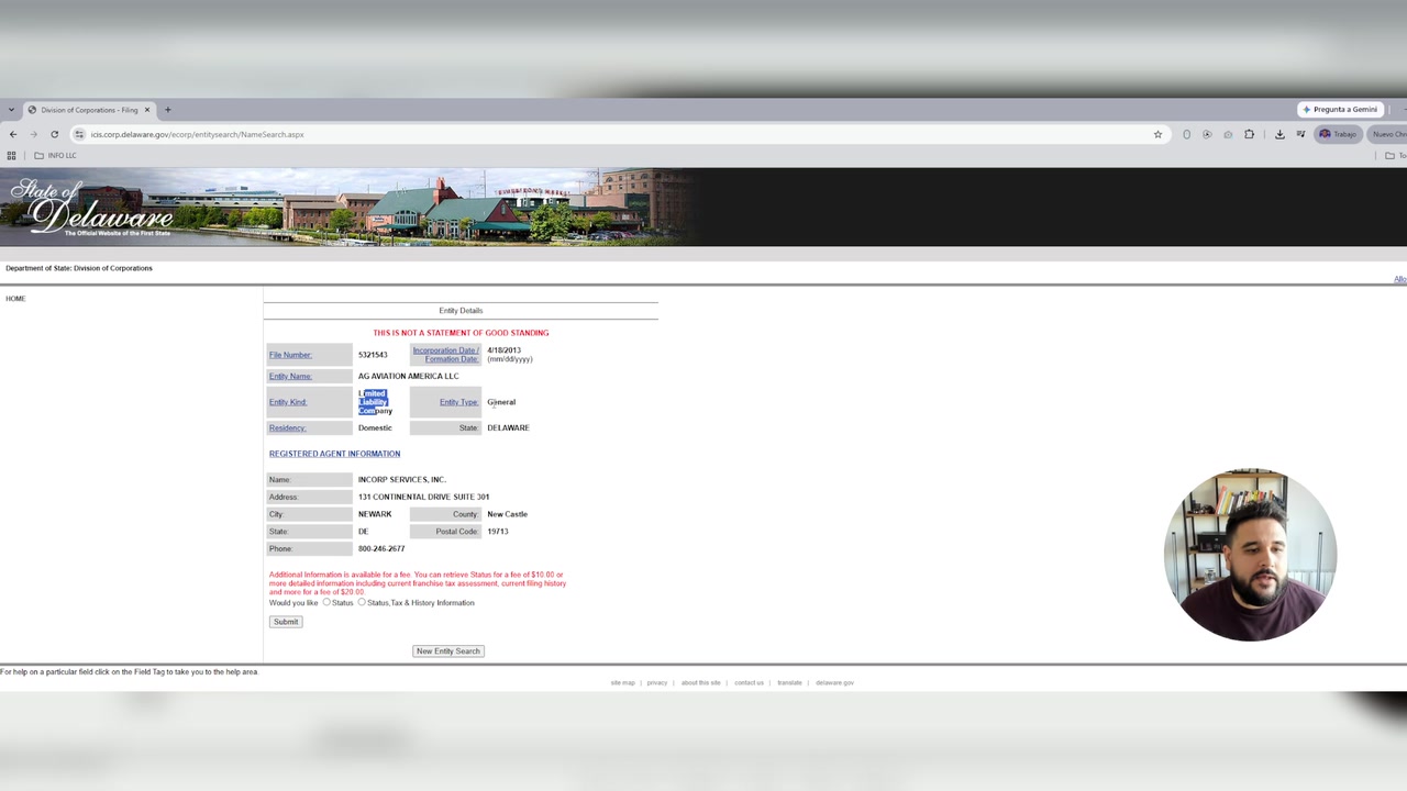 Vista previa del video para verificar una LLC en Delaware