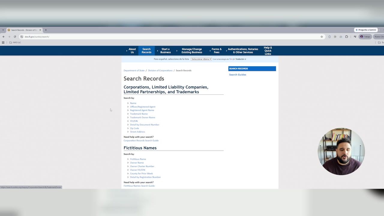 Vista previa del video para verificar una LLC en Florida